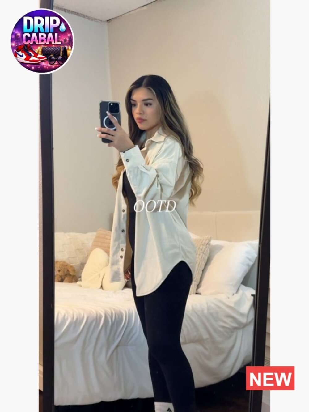 Oversized Long Sleeve Corduroy Button Down Shirt Jacket Blouse Fall Top - Picture 7 of 7